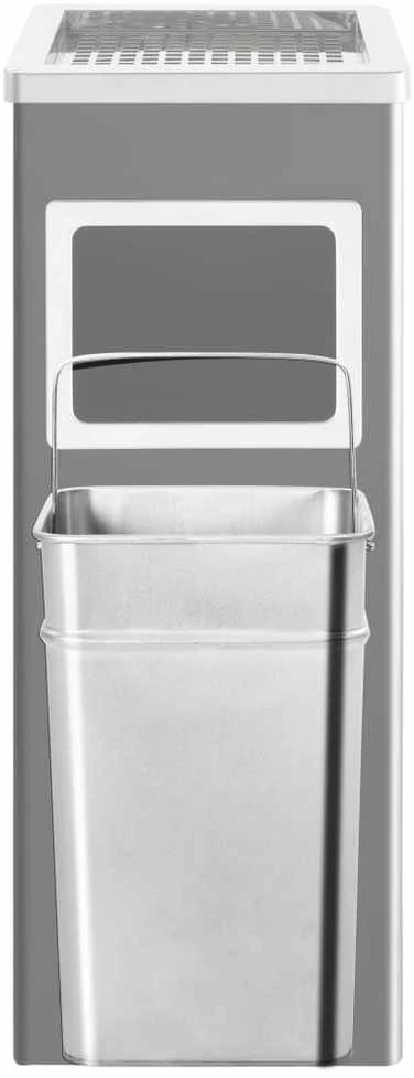 Šiukšliadėžė-peleninė, juodos spalvos, plienas, 36l