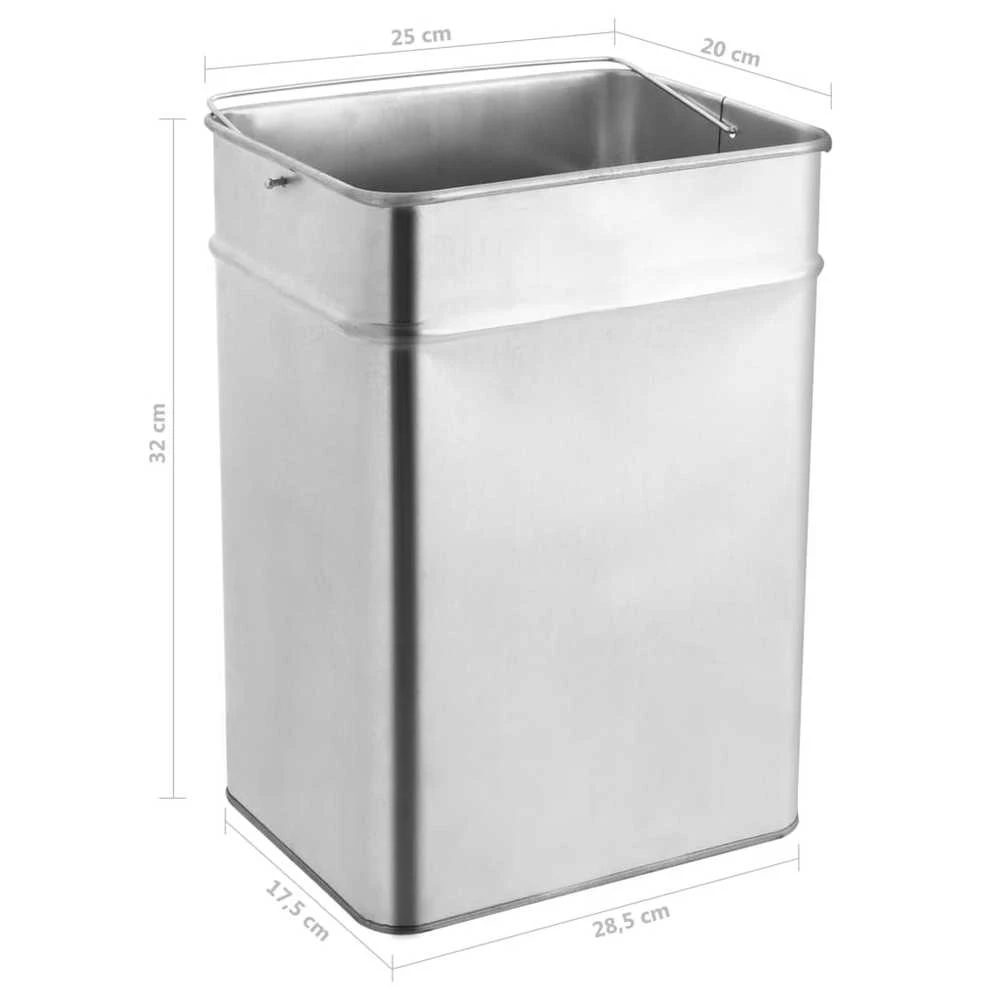 Šiukšliadėžė-peleninė, juodos spalvos, plienas, 45l
