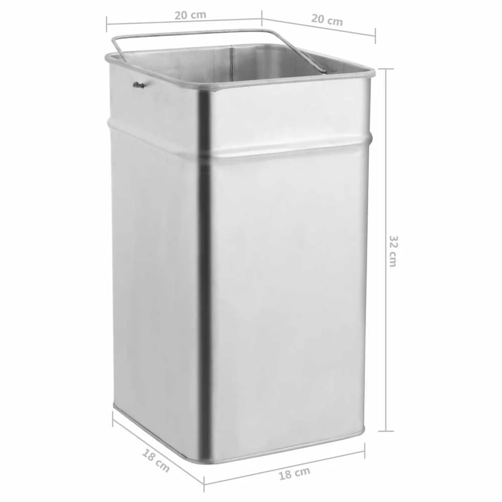 Šiukšliadėžė-peleninė, juodos spalvos, plienas, 36l
