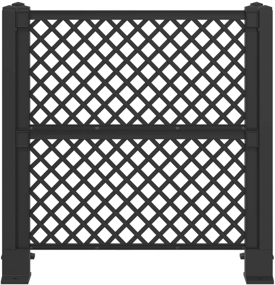 Šiukšliadėžės grotelės Antracito 123 x 47 x 114 cm PP