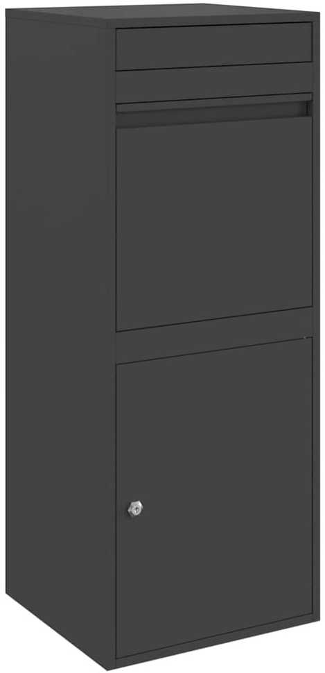 Siuntų dėžutė su saugykla Juoda 41 x 38 x 103 cm Plienas