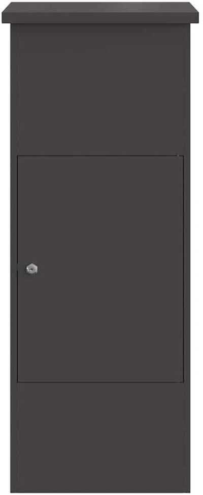 Siuntų dėžutė su saugykla Juoda 44,5 x 29 x 110,5 cm Plienas