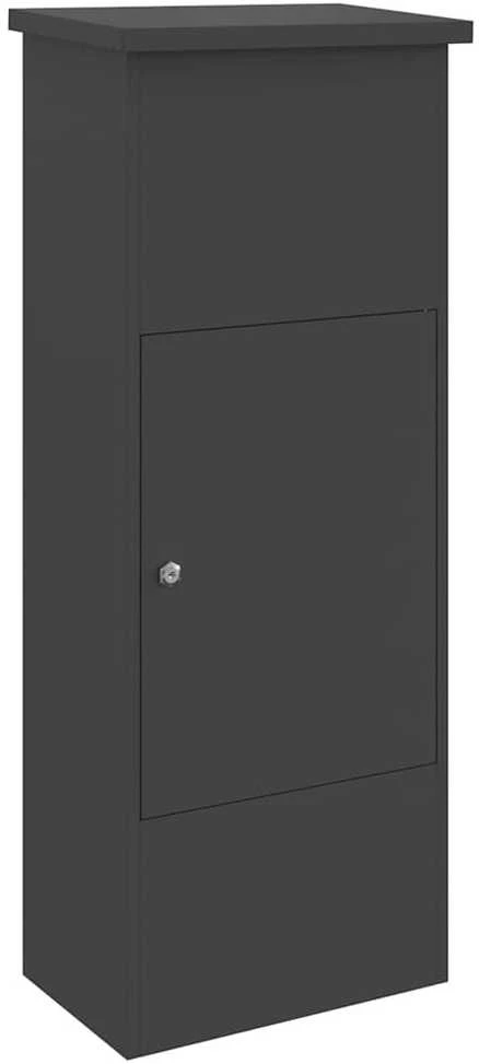 Siuntų dėžutė su saugykla Juoda 44,5 x 29 x 110,5 cm Plienas