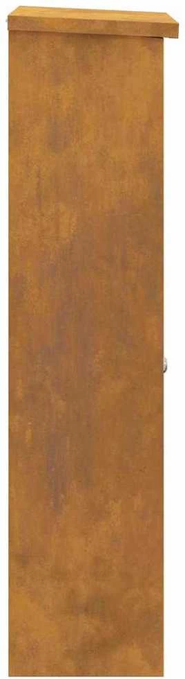 Siuntų dėžutė su saugykla Rūdijanti 44,5 x 29 x 110,5 cm