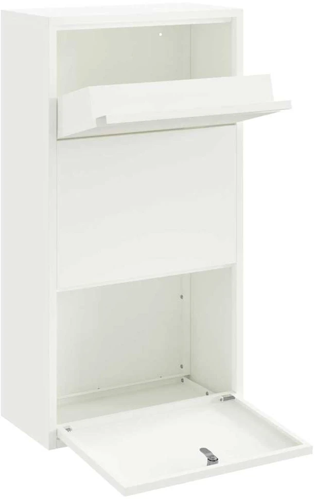 Siuntų dėžutė su saugykla Balta 44 x 22 x 82 cm Plienas