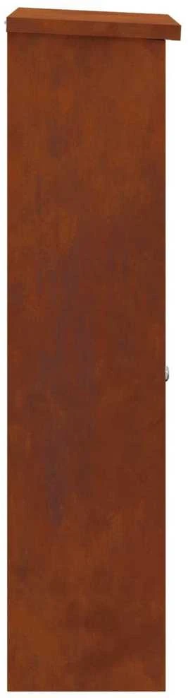 Siuntų dėžutė su saugykla Rūdijanti 44,5 x 29 x 110,5 cm