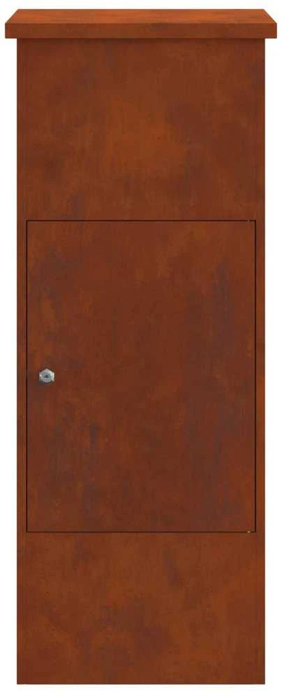 Siuntų dėžutė su saugykla Rūdijanti 44,5 x 29 x 110,5 cm