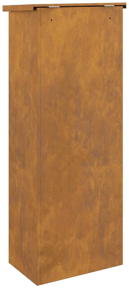 Siuntų dėžutė su saugykla Rūdijanti 44,5 x 29 x 110,5 cm