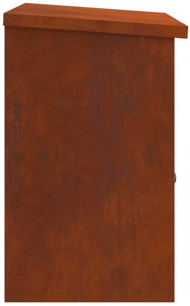 Siuntų dėžutė su saugykla Rūdijanti 47,5 x 38 x 59 cm