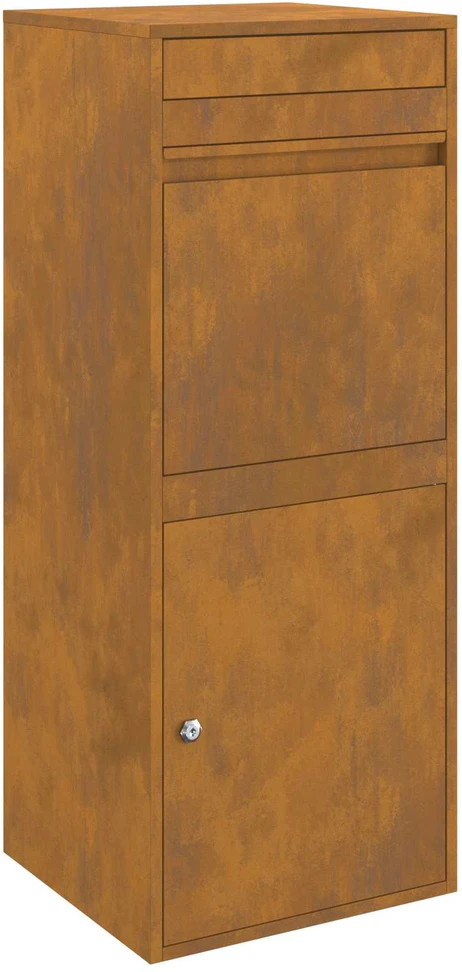 Siuntų dėžutė su saugykla su durimis Rūdijanti 41 x 38 x 103 cm