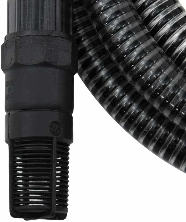 Siurbimo žarna su PVC jungtimis, juodos spalvos, 1", 10m, PVC