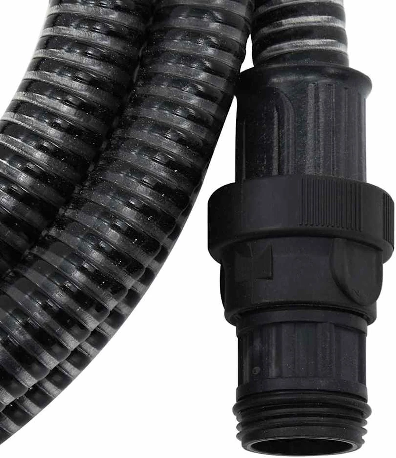 Siurbimo žarna su PVC jungtimis, juodos spalvos, 1", 7m, PVC