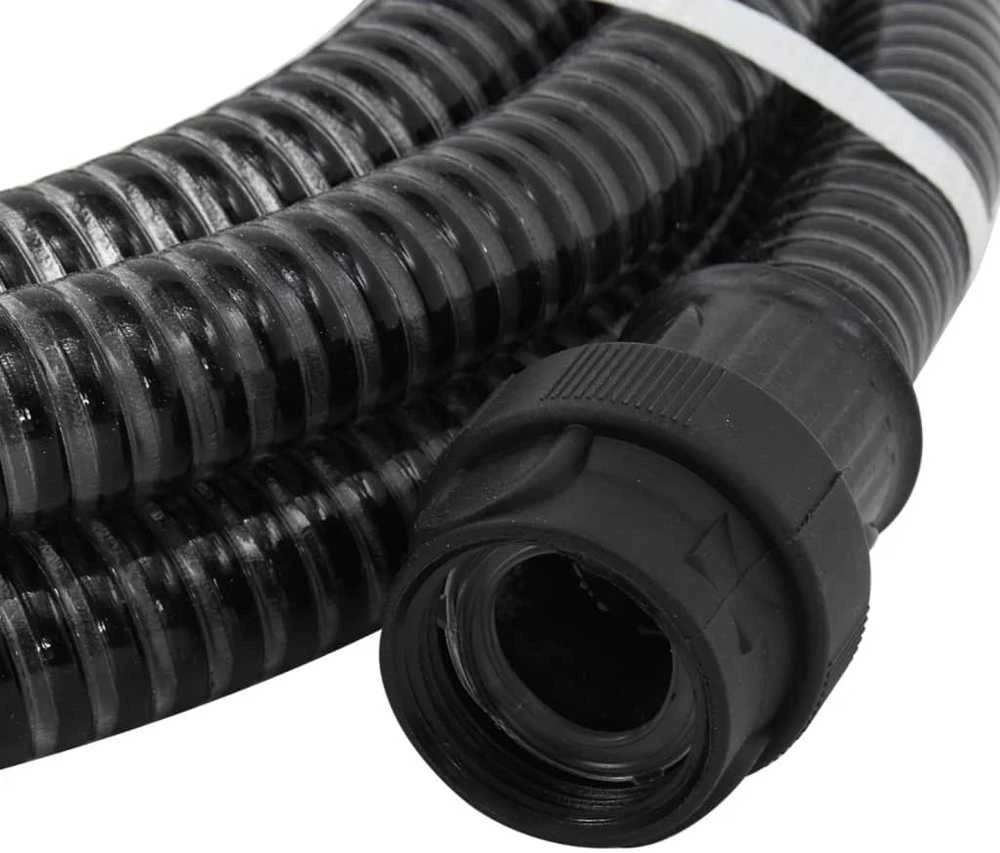 Siurbimo žarna su PVC jungtimis, juodos spalvos, 1", 10m, PVC