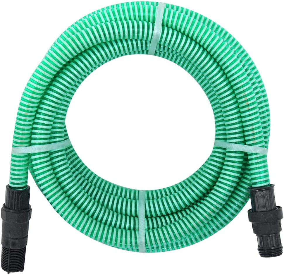 Siurbimo žarna su PVC jungtimis, žalios spalvos, 1", 10m, PVC