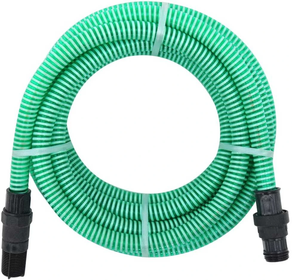 Siurbimo žarna su PVC jungtimis, žalios spalvos, 1", 10m, PVC