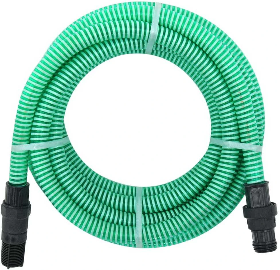 Siurbimo žarna su PVC jungtimis, žalios spalvos, 1", 7m, PVC