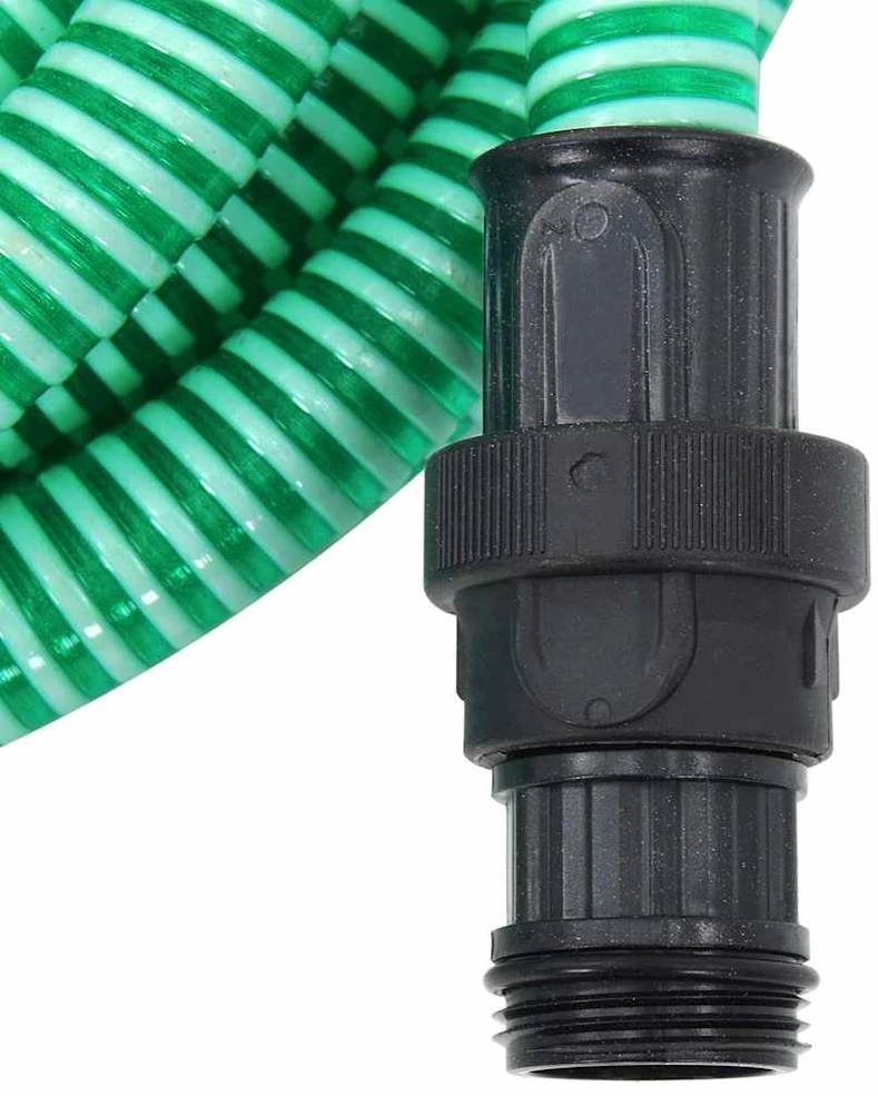 Siurbimo žarna su PVC jungtimis, žalios spalvos, 1", 7m, PVC