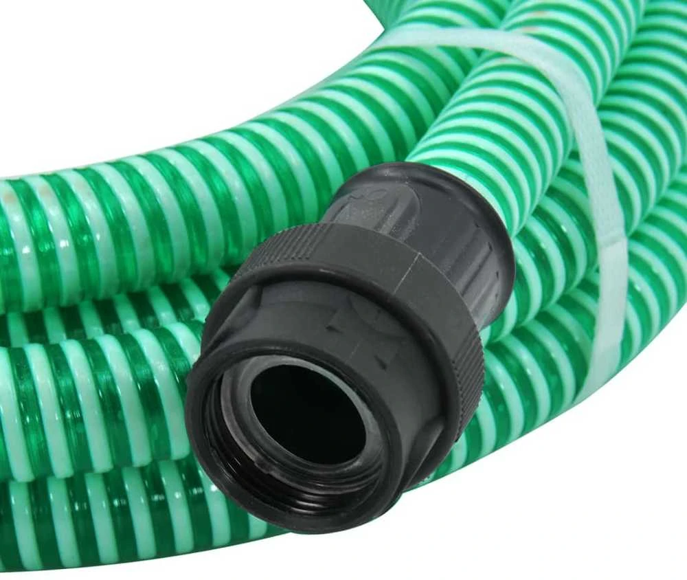Siurbimo žarna su PVC jungtimis, žalios spalvos, 1", 7m, PVC