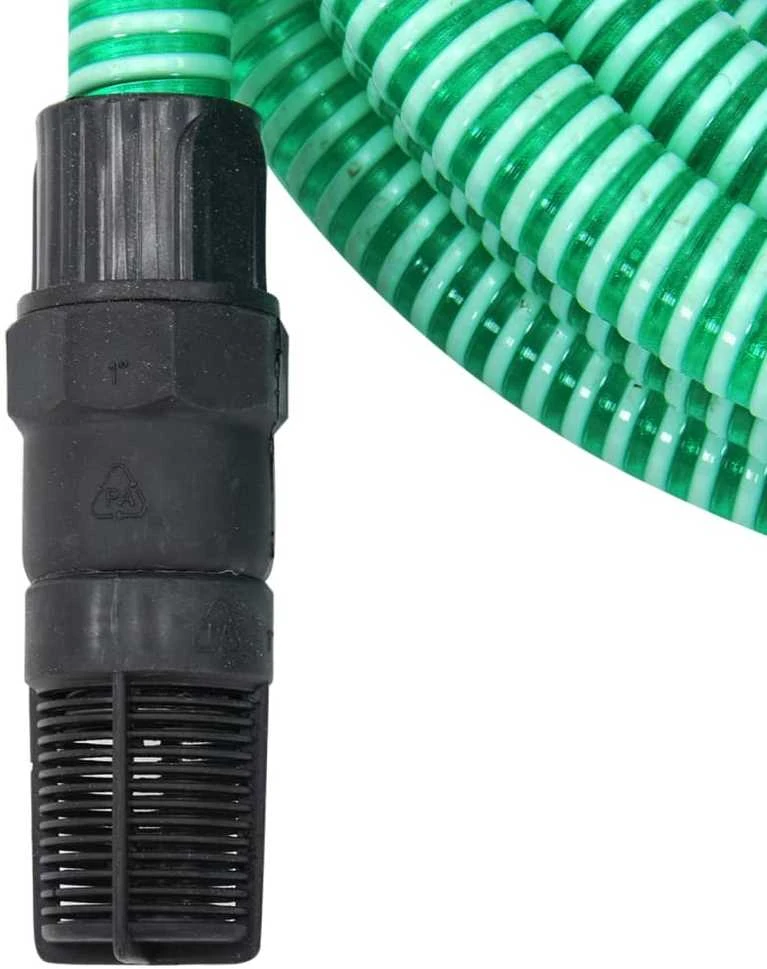 Siurbimo žarna su PVC jungtimis, žalios spalvos, 1", 10m, PVC