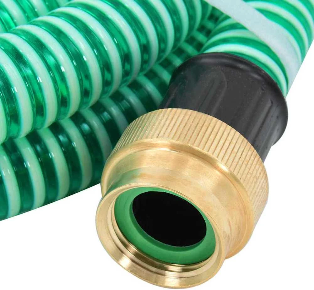 Siurbimo žarna su žalvarinėmis jungtimis, žalia, 1,1", 5m, PVC