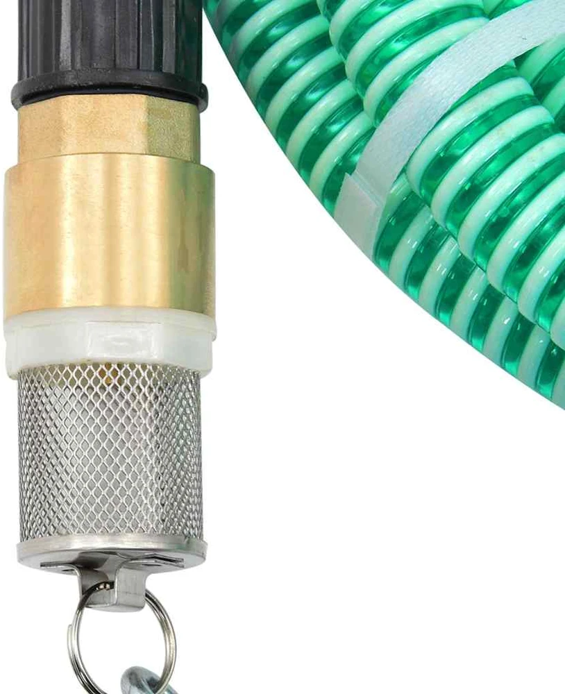 Siurbimo žarna su žalvarinėmis jungtimis, žalia, 1,1", 5m, PVC