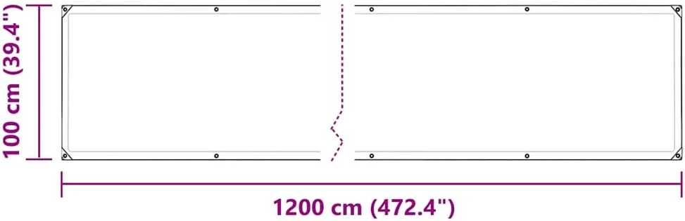 Tradgard Skaidrus brezentas su ąselėmis 1x12 m PVC