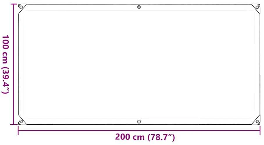 Skaidrus brezentas su ąselėmis 1x2 m PVC