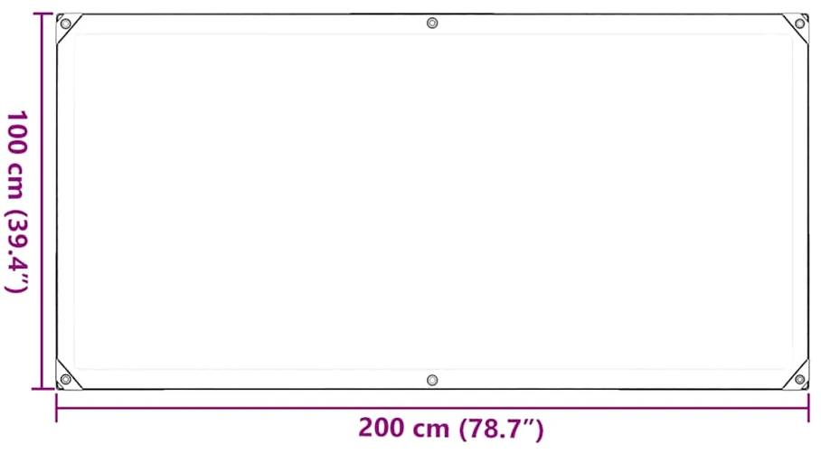 Skaidrus brezentas su ąselėmis 1x2 m PVC