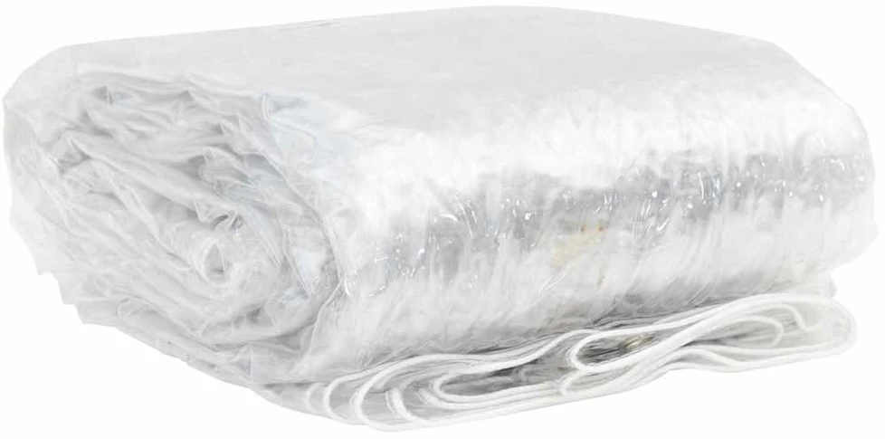 Skaidrus brezentas su ąselėmis 1x5 m PVC