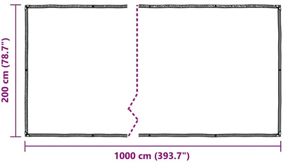 Skaidrus brezentas su ąselėmis 2x10 m Polietilenas