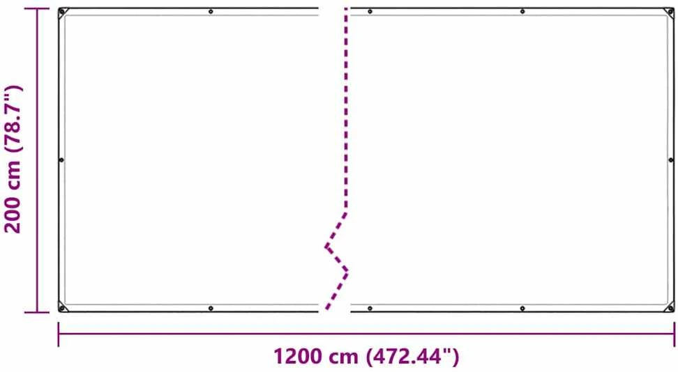 Skaidrus brezentas su ąselėmis 2x12 m Polietilenas