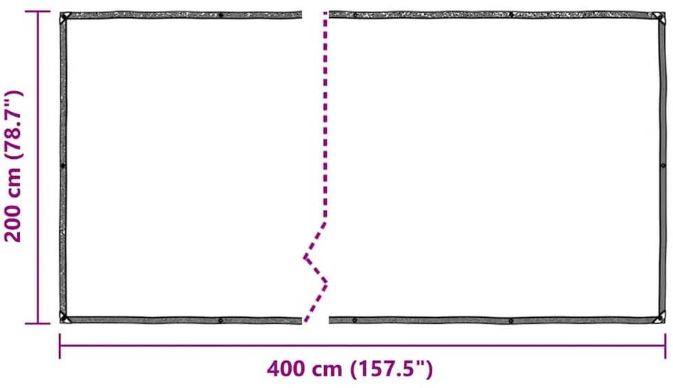 Skaidrus brezentas su ąselėmis 2x4 m Polietilenas