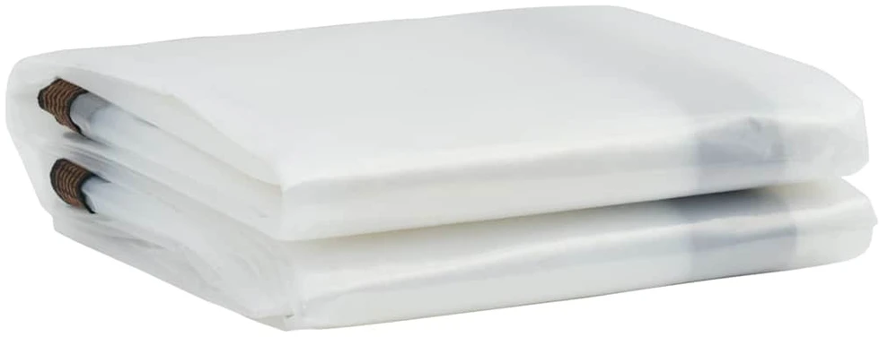Skaidrus brezentas su ąselėmis 4x10 m Polietilenas