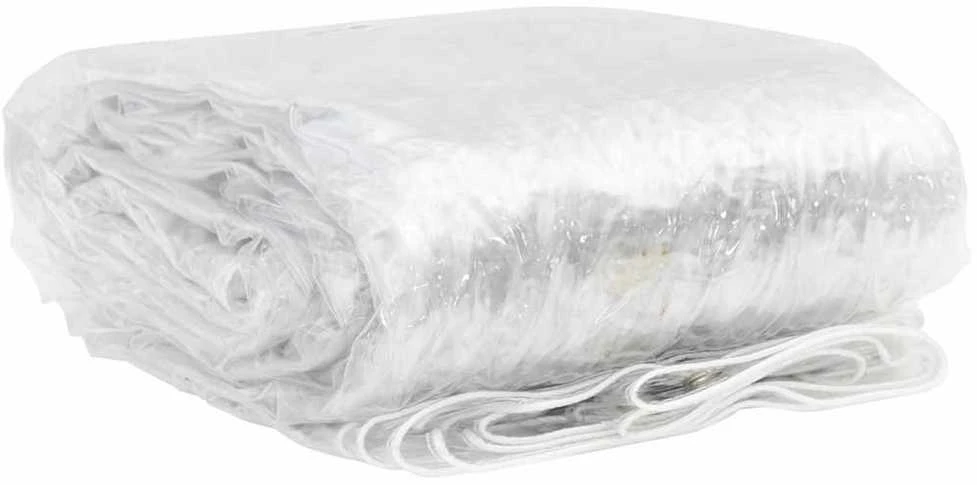 Skaidrus brezentas su ąselėmis 4x12 m PVC
