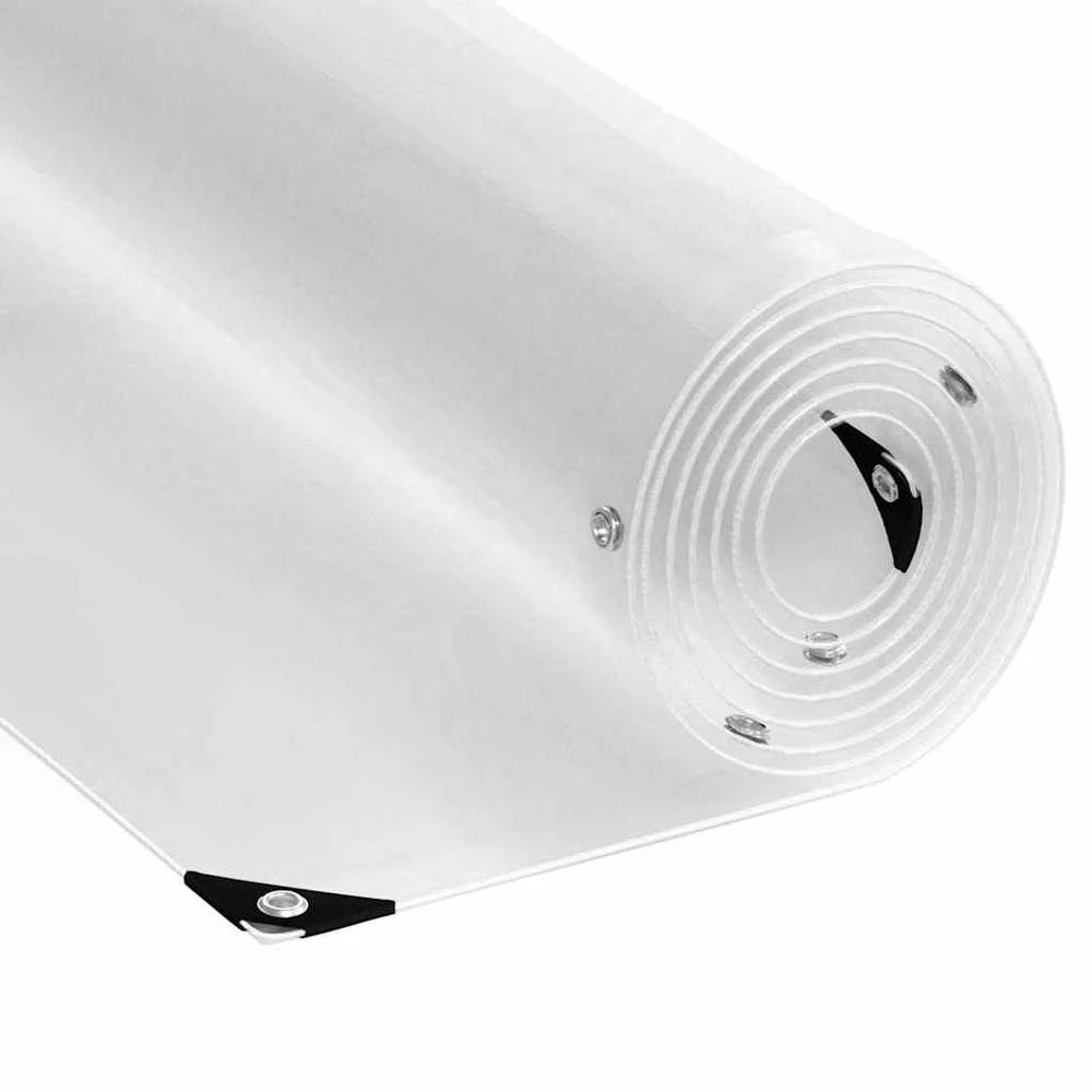 Skaidrus brezentas su ąselėmis 4x8 m PVC