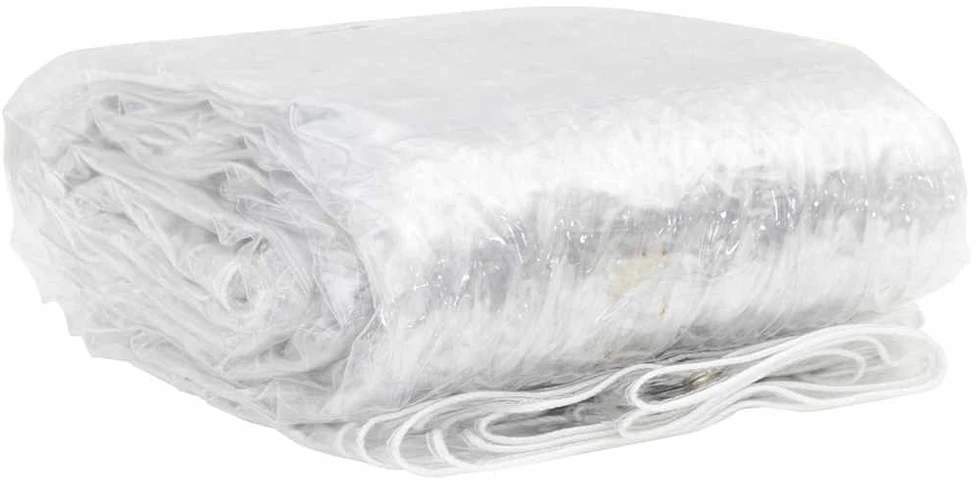 Skaidrus brezentas su ąselėmis 5x12 m PVC