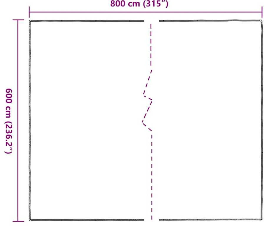 Skaidrus brezentas su ąselėmis 6x8 m polietilenas