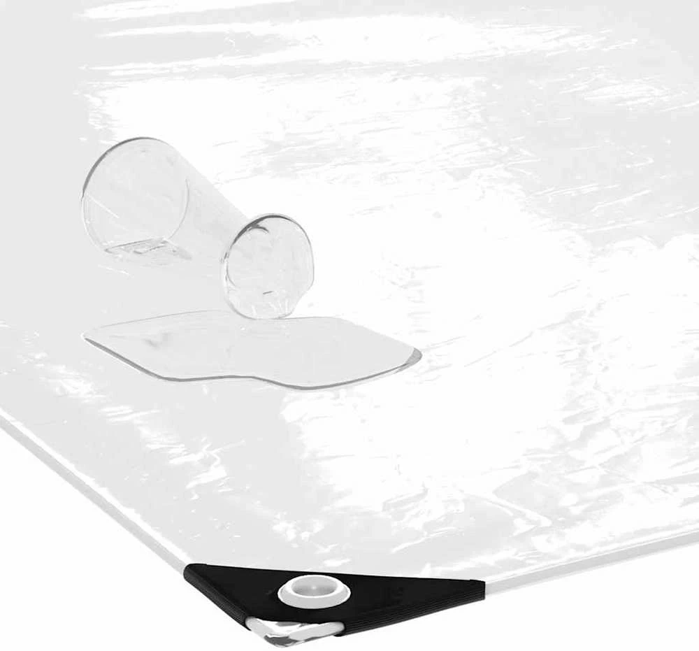 Skaidrus brezentas su ąselėmis 8x8 m PVC
