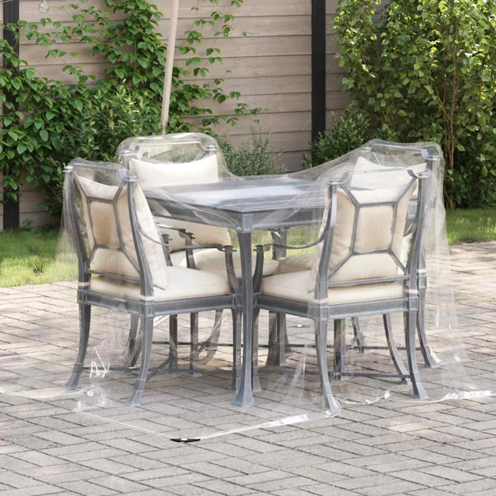 Skaidrus brezentas su kilpelėmis, 2x2 m, PVC