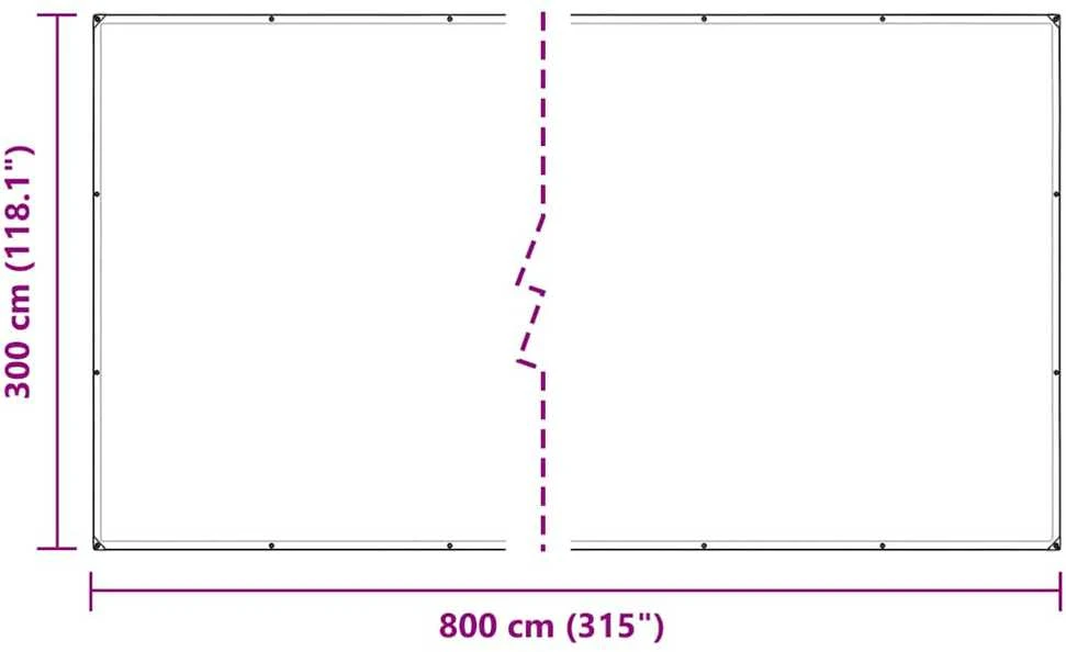 Skaidrus brezentas su kilpomis 3x8 m PVC, modelis - 4018603, žema kaina ...