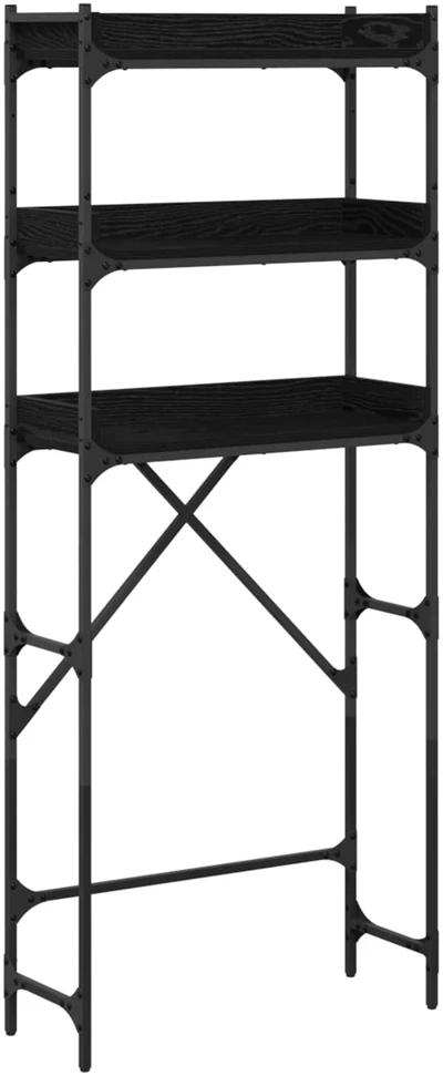 Skalbimo mašinos laikiklis Juodas 0ak 67 x 25 x 163 cm