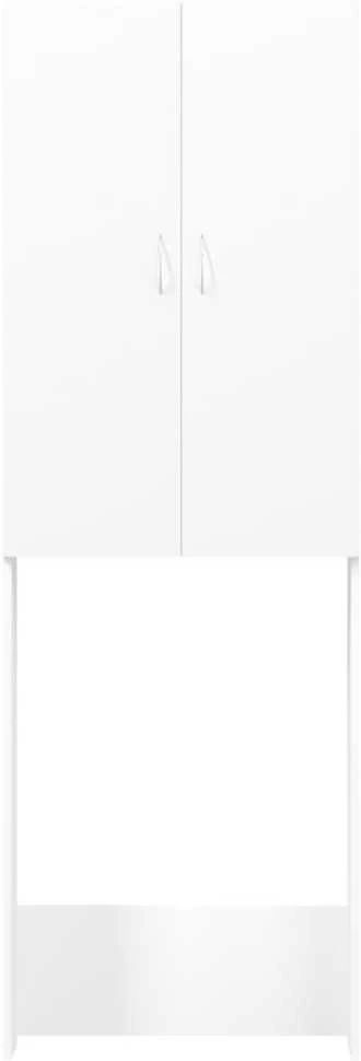 Skalbimo mašinos spintelė, baltos spalvos, 64x25,5x190cm