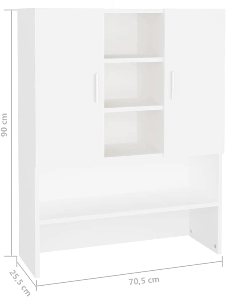 Skalbimo mašinos spintelė, baltos spalvos (808386+808395)