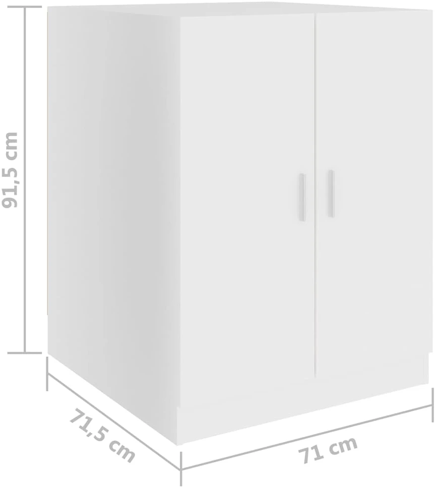 Skalbimo mašinos spintelė, baltos spalvos (808386+808395)