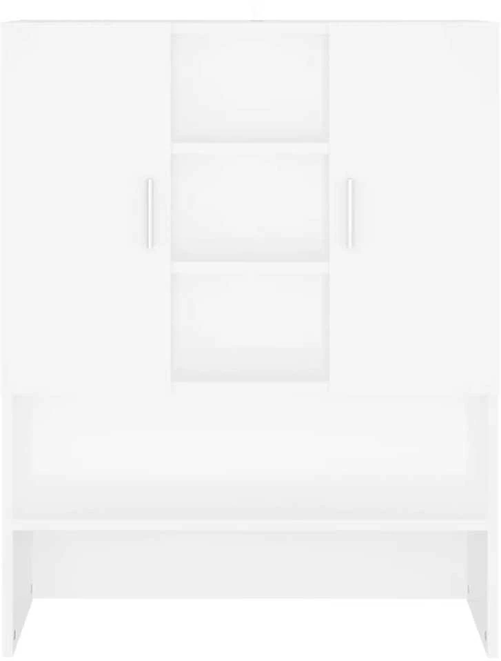 Skalbimo mašinos spintelė, baltos spalvos, 70,5x25,5x90cm
