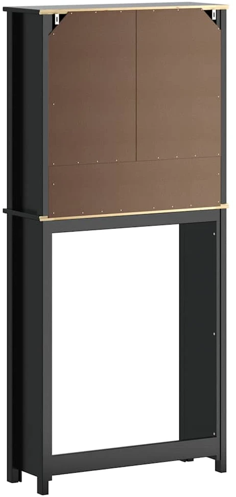 Skalbimo mašinos spintelė BERG, juoda, 76x27x164,5cm, mediena