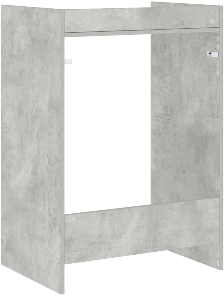 Skalbimo mašinos spintelė Betono pilka 67,5 x 48 x 97 cm
