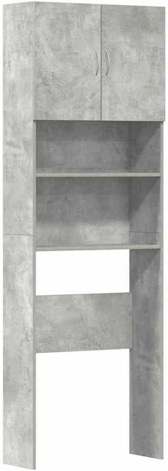 skalbimo mašinos spintelė betoninė pilka 64x24x190 cm