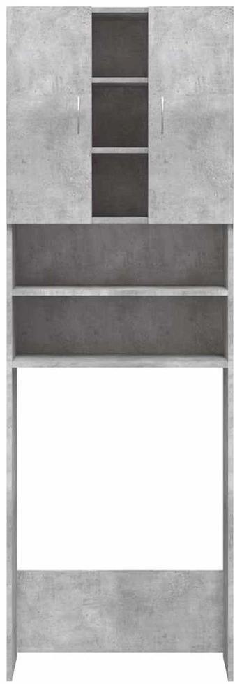 Skalbimo mašinos spintelė, betono pilkos spalvos, 64x25,5x190cm