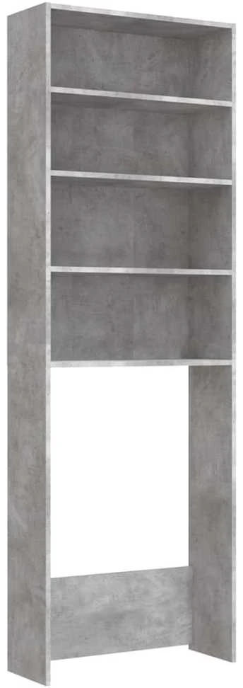 Skalbimo mašinos spintelė, betono pilkos spalvos, 64x24x190cm